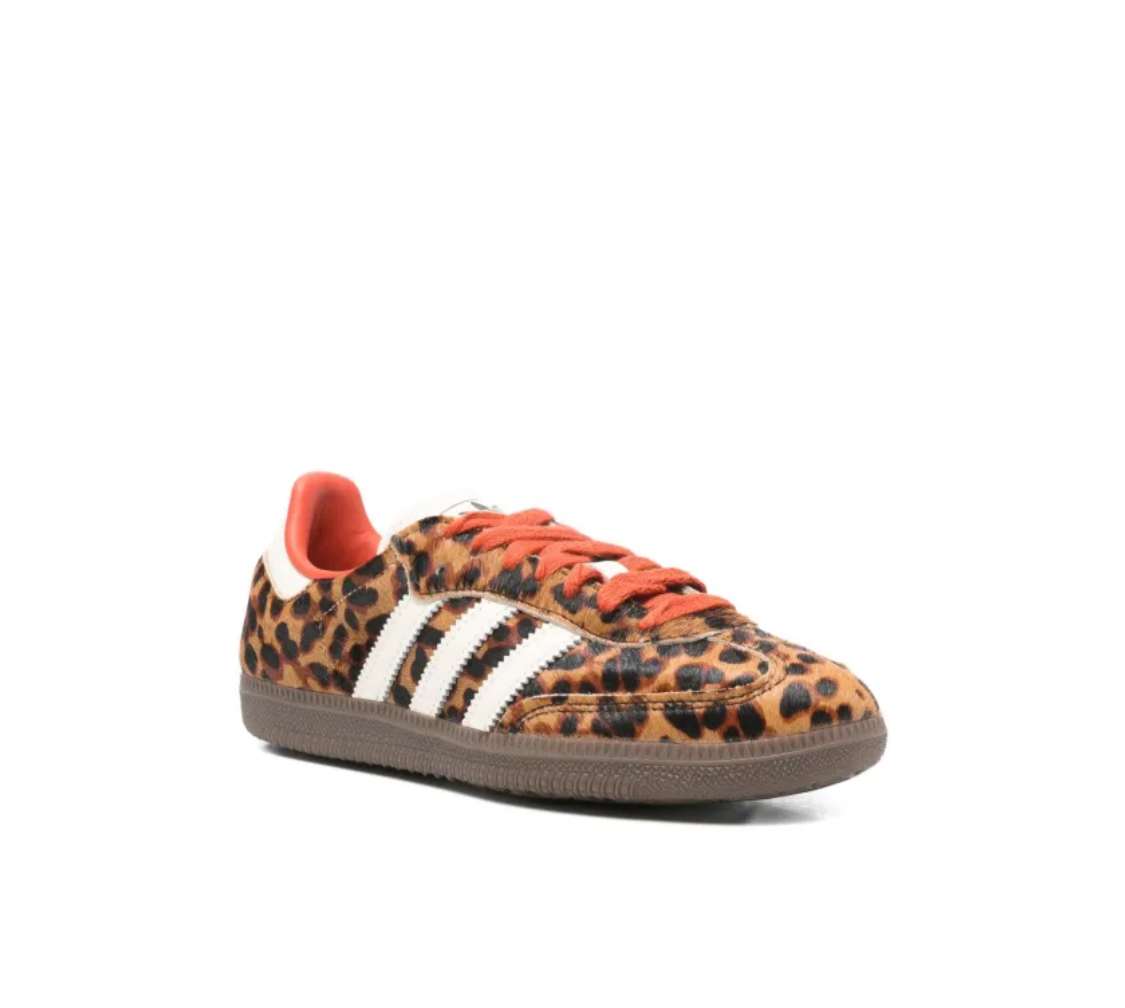 adidas Samba OG animal-print striped trainers