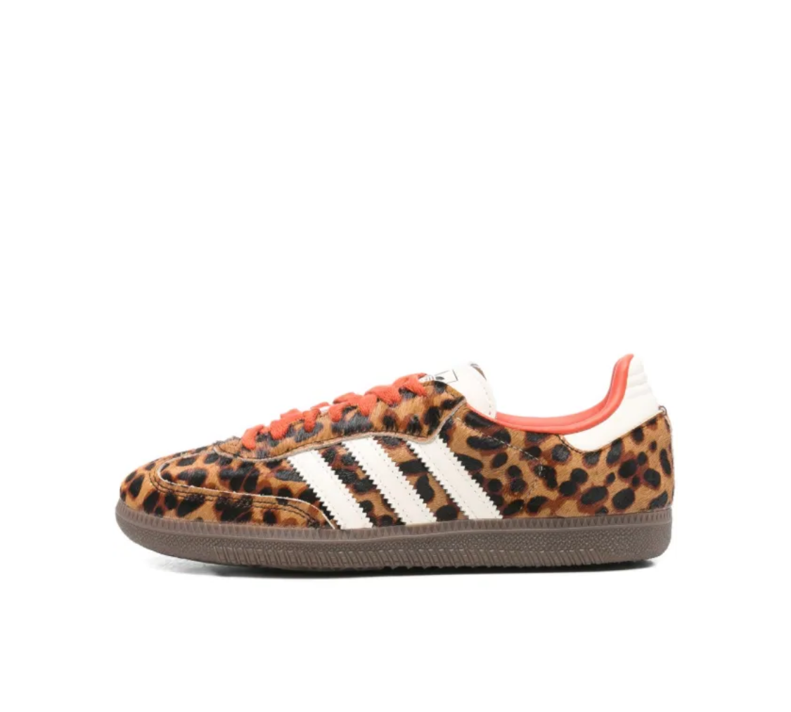 adidas Samba OG animal-print striped trainers